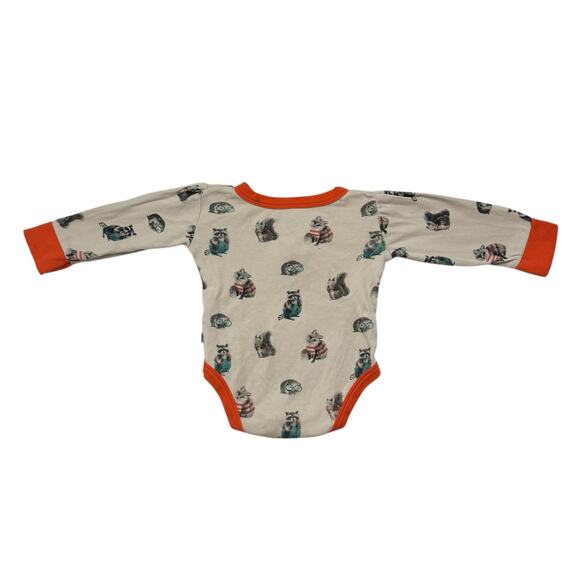 FINN + EMMA Dressed Raccoons Long Sleeve Bodysuit Outfit Size 3-6 Months Organic - Picture 4 of 7